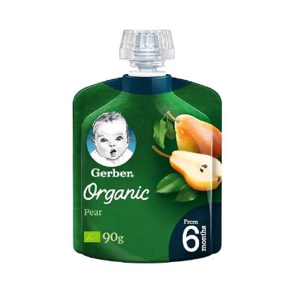 Picture of Gerber Organic Baby Food Pear Puree 90gm (From 6 Months)