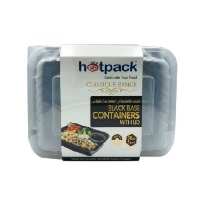 Picture of Hotpack Microwave Rectangluar Containers 38oz, Pack of 5