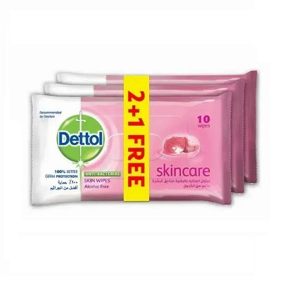 Picture of Dettol Anti Bacterial Skin Care Skin Wipes (3x10's)