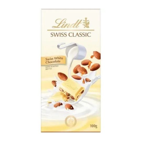 Picture of Lindt Swiss Classic White Almond Chocolate 100gm