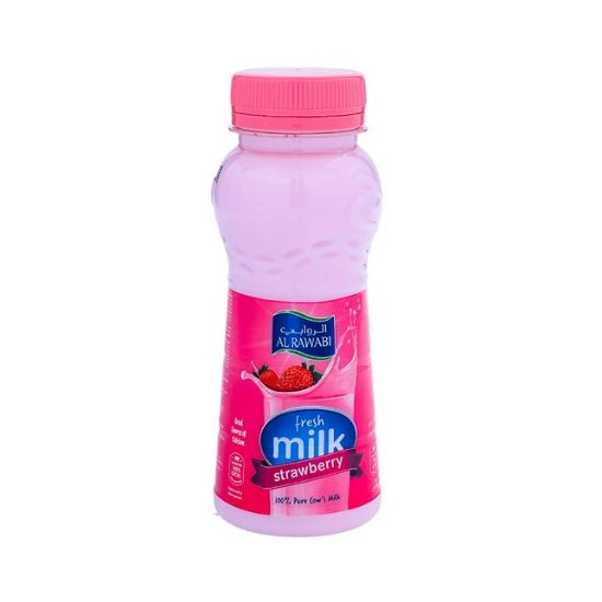 Picture of Al Rawabi Strawberry Flavoured Fresh Milk, 200ml