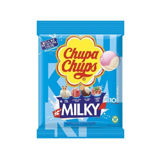 Picture of Chupa Chups Lollipop Assorted Milky Flavour 120gm