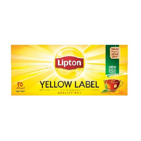 Picture of Lipton Yellow Label Natural Taste 25 Tea Bags 1Pack