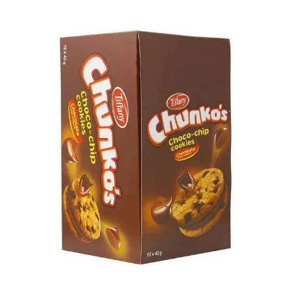 Picture of Tiffany Chunko's Choco-Chip Cookies Cream Sandwich 12X43gm