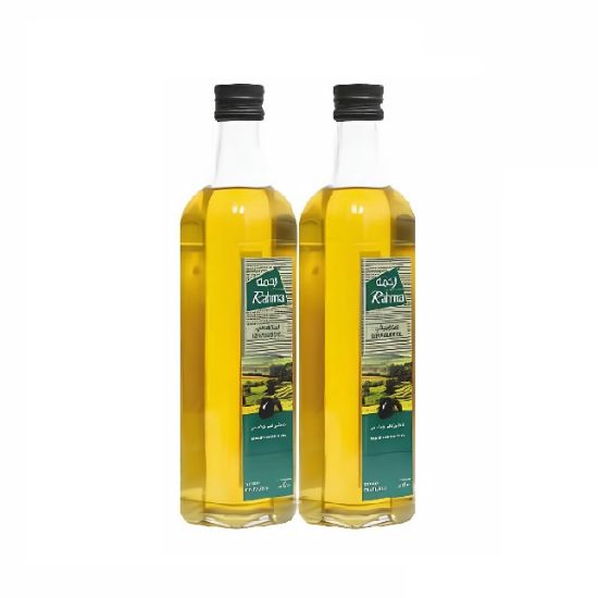 Picture of Rahma Spanish Oil Pomace Oil With Extra Virgin Olive Oil Glass Bottle 2x500ml
