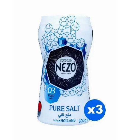 Picture of Nezo Salt Jar Iodized Blue 3x600gm