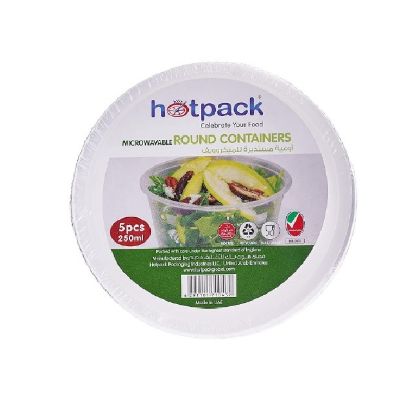 Picture of Hotpack Microwave Round Conatiners 250ml, 5pcs