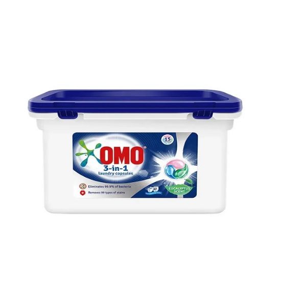Picture of Omo 3In1 Pods Washing Liquid Capsules Eucalyptus 225gm