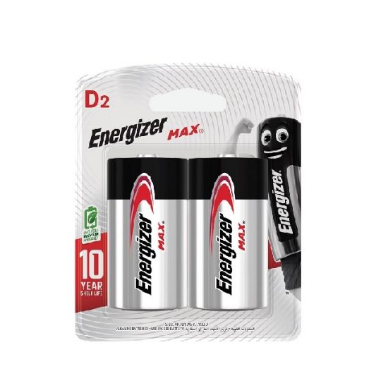 Picture of Energizer Max D 2 Alkaline Battery 1.5V, Pack of 2