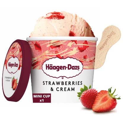 Picture of Haagen Dazs Strawberry Ice Cream Mini Cup 100ml