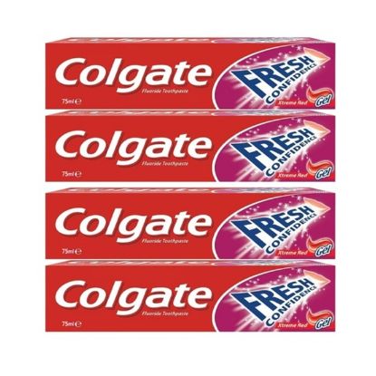 Picture of Colgate Toothpaste Fresh Confidence Red 4x75ml