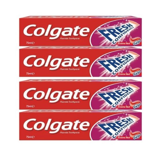 Picture of Colgate Toothpaste Fresh Confidence Red 4x75ml