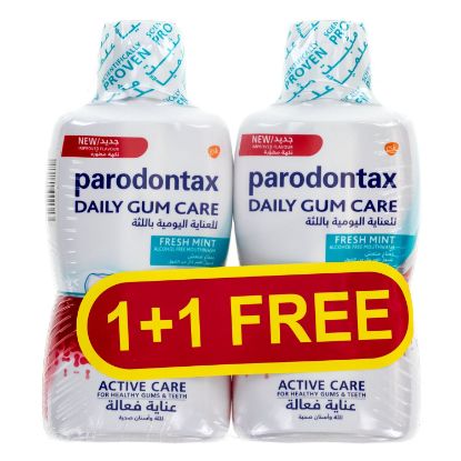Picture of Parodontax Daily Gum Care Fresh Mint Mouthwash, 500ml 1 + 1