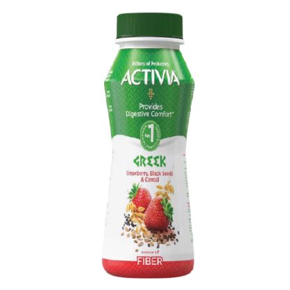Picture of Activia Greek Strawberry & Black Seeds Cereal Drink 180ml