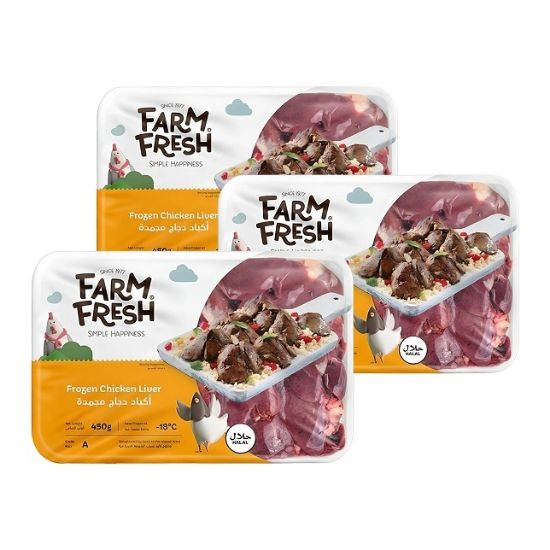 Picture of Farm Fresh Chicken Liver, 3x450gm