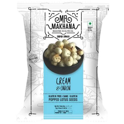Picture of Mr. Makhana Super Snack Cream and Onion, 75gm