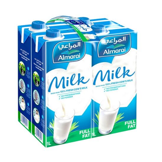 Picture of Almarai Milk Uht Full Fat (4x1ltr)