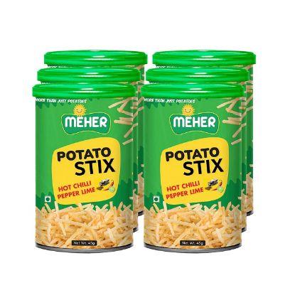 Picture of Meher Potato Stix Hot Chilli 6x45gm