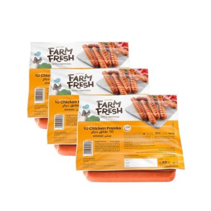 Picture of Farm Fresh Frozen 10 Chicken Franks 3x340gm